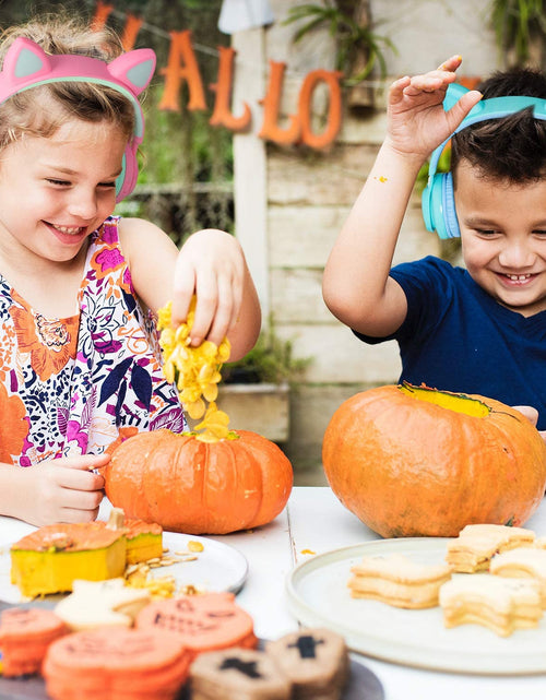 Load image into Gallery viewer, CT-7 Cat Ear Bluetooth Headphones, LED Light up Bluetooth Wireless over Ear Headphones with Microphone and Volume Control for Travel/School/Smartphones/Laptop/Pc/Tv (Pink&amp;Green)
