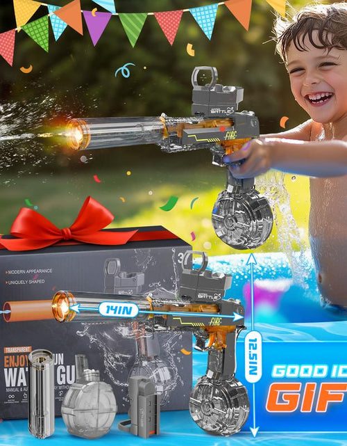 Load image into Gallery viewer, AquaBlaze™ Electric Water Blaster – LED Power Squirt Gun for Epic Summer Battles

